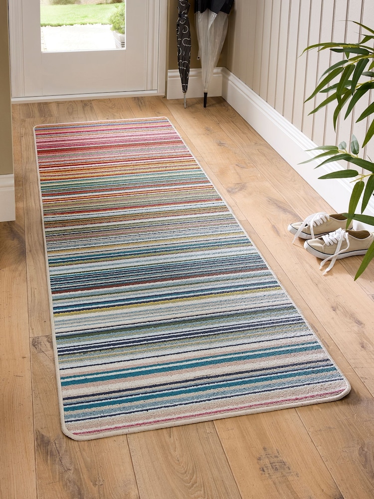 My Mat Candy Rainbow Stripe Runner - Image 1 of 4 My Mat Candy Rainbow Stripe Runner - Image 1 of 4