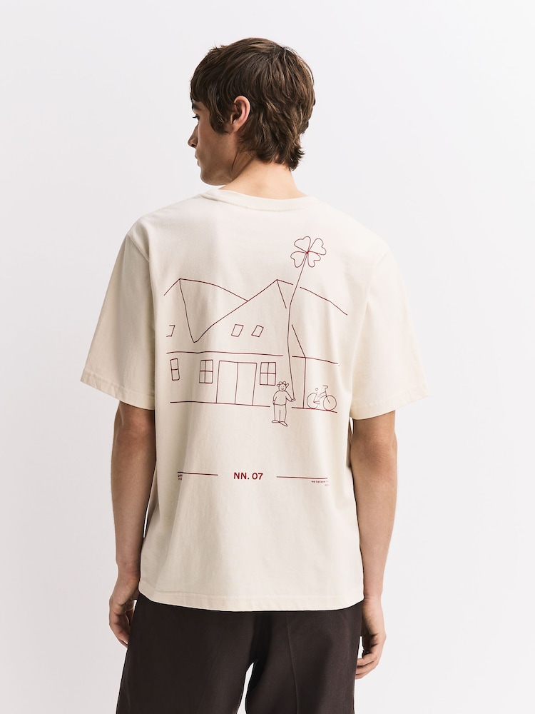 NN.07 Natural Jett Back Graphic T-Shirt - Image 1 of 5