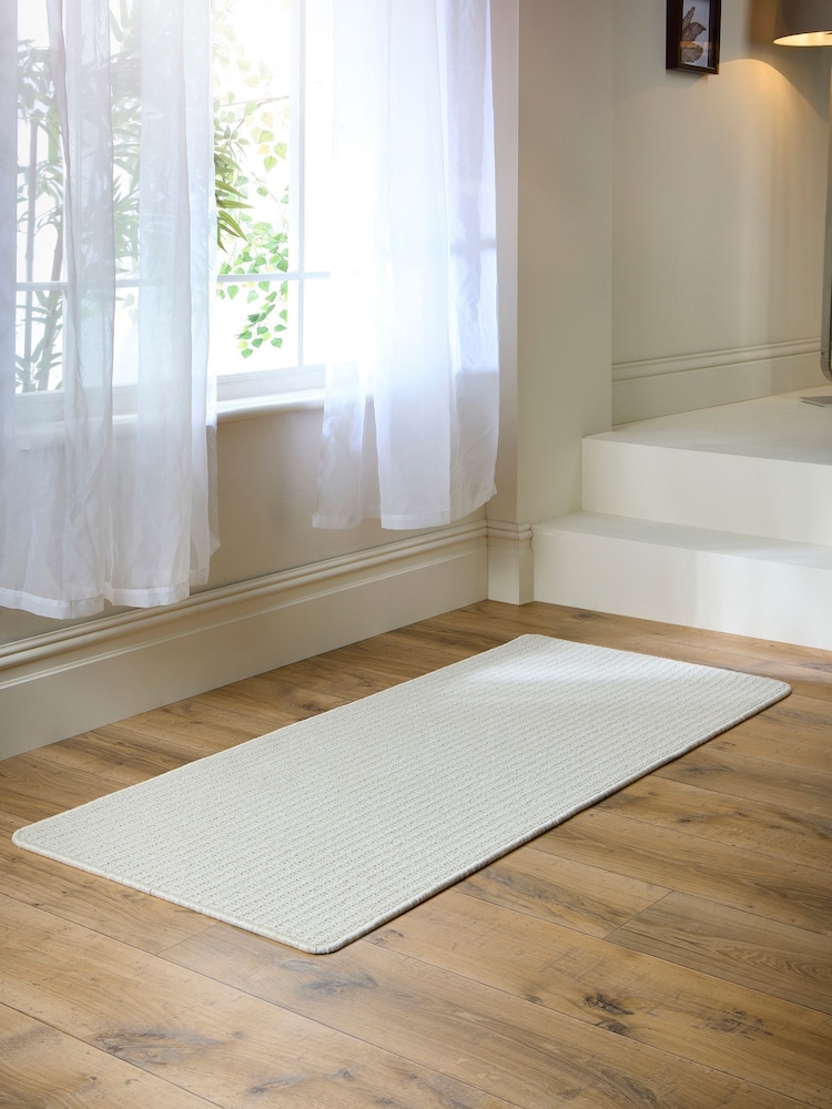 My Mat Ivory Sculptured Waffle Runner - Image 1 of 4 My Mat Ivory Sculptured Waffle Runner - Image 1 of 4