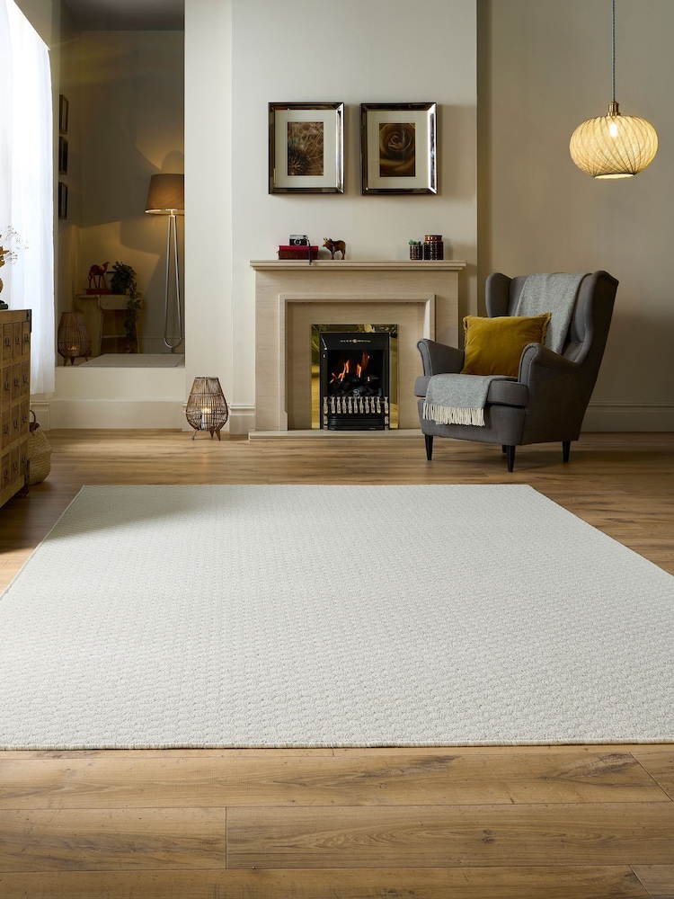 My Mat Ivory Sculptured Honeycomb Rug - Image 1 of 5 My Mat Ivory Sculptured Honeycomb Rug - Image 1 of 5