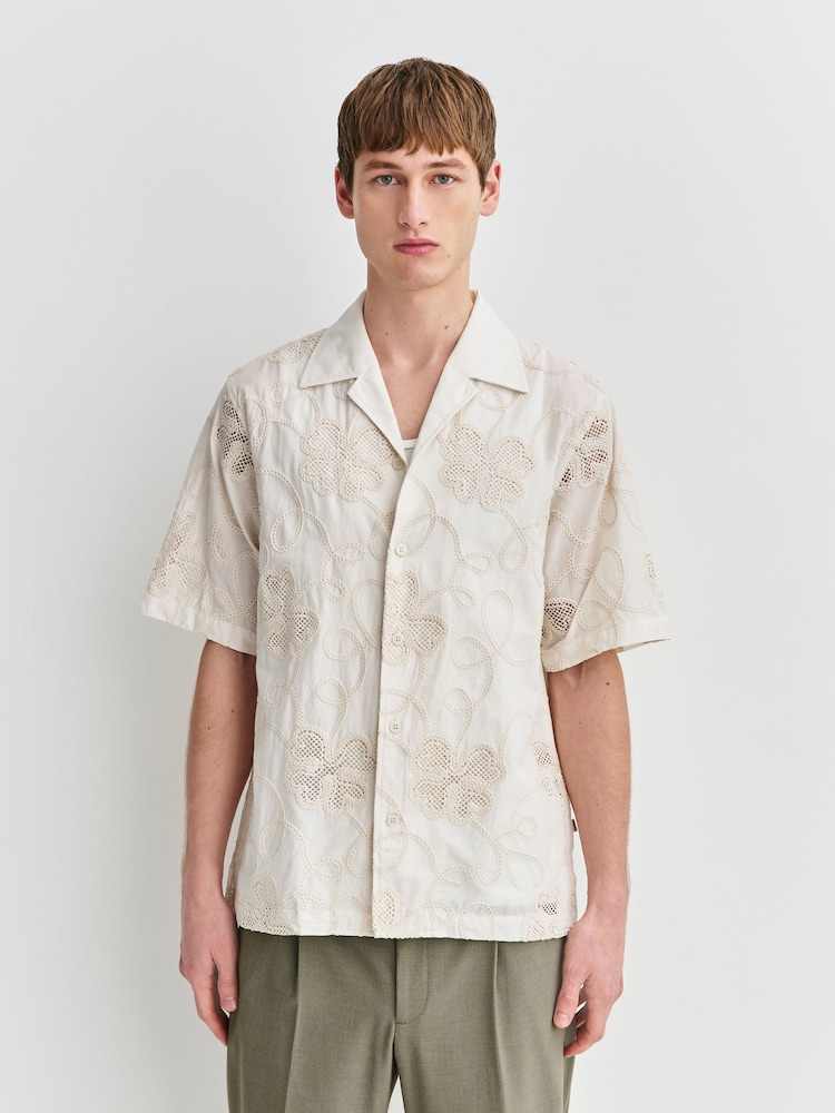 NN.07 Natural Ben Pointelle Polo Shirt - Image 1 of 8