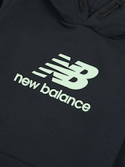 New Balance Black FT Stacked Logo Hoodie and Joggers Set - Image 4 of 5