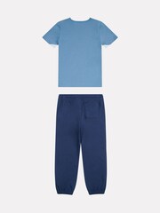New Balance Blue Contrast Panel T-Shirt & FT Joggers Set - Image 2 of 5
