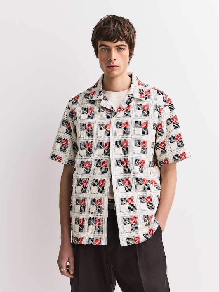 NN.07 Orange Julio Crochet Shirt - Image 1 of 8