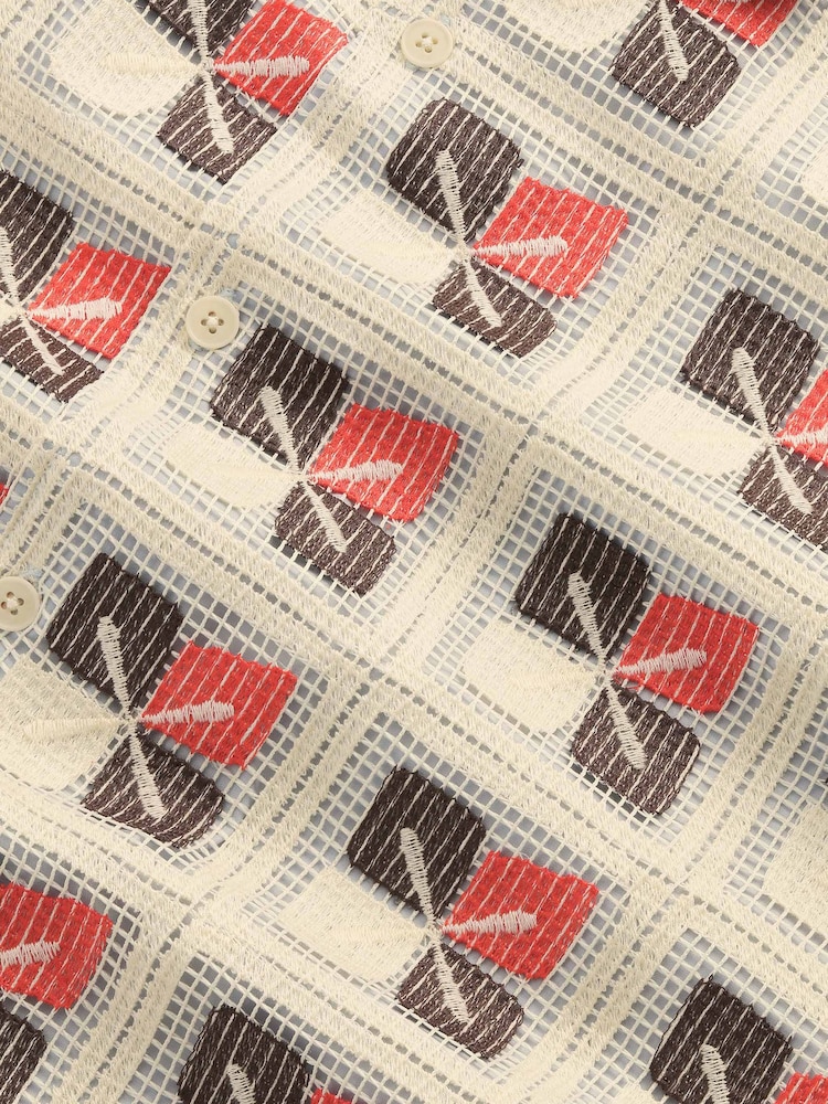 NN.07 Orange Julio Crochet Shirt - Image 8 of 8