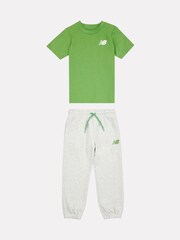 New Balance 327 Multi Graphic T-Shirt & FT Joggers Set - صورة 1 من 6