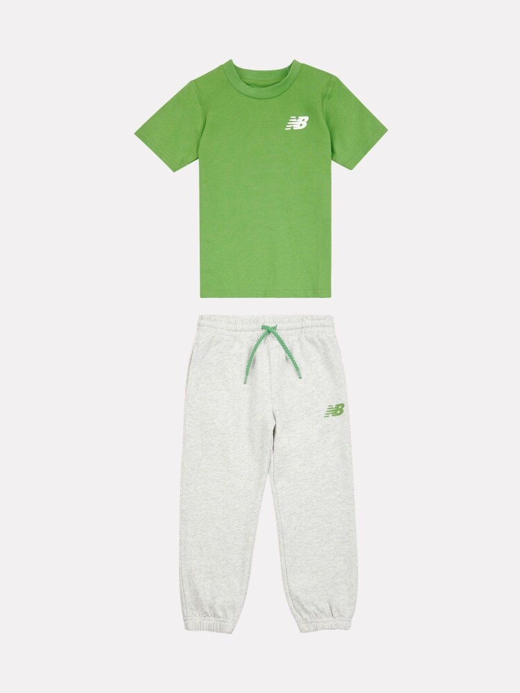 New Balance 327 Multi Graphic T-Shirt & FT Joggers Set - صورة 1 من 6