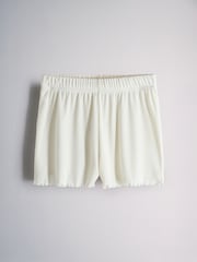 Marrón/Crema - The Set 4 Pack Chaleco de canalé, pantalones cortos, camiseta y Leggings acampanados Pijamas Set - Imagen 5 de 6