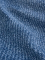 Mid Blue Denim Embroidered Flower - Pullon Shorts (3mths-7yrs) - Imaginea 9 din 9