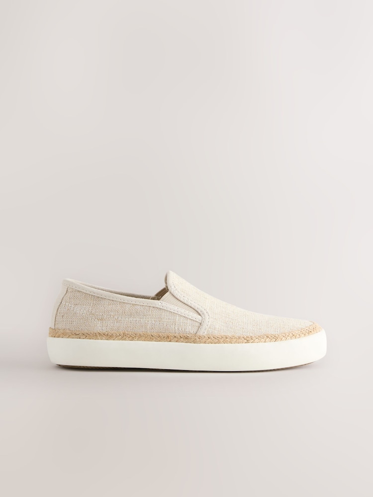 Neutral Slip-On Espadrille Loafers - Image 2 of 5