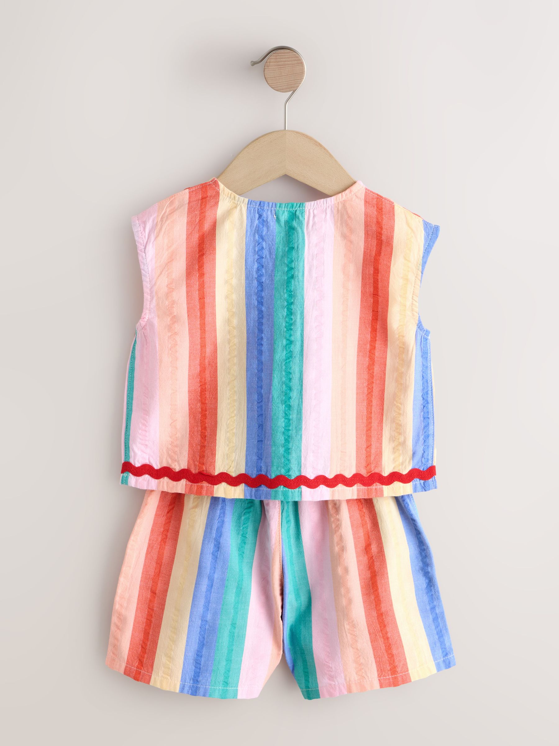 Buy Rainbow Check Ric Rac Sleeveless Top & Shorts Set (3mths-7yrs