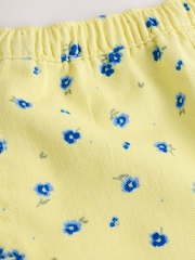 Yellow/Blue Ditsy Floral - Pantaloni scurți cu elastic în talie (3mths-7yrs) - Imaginea 8 din 8