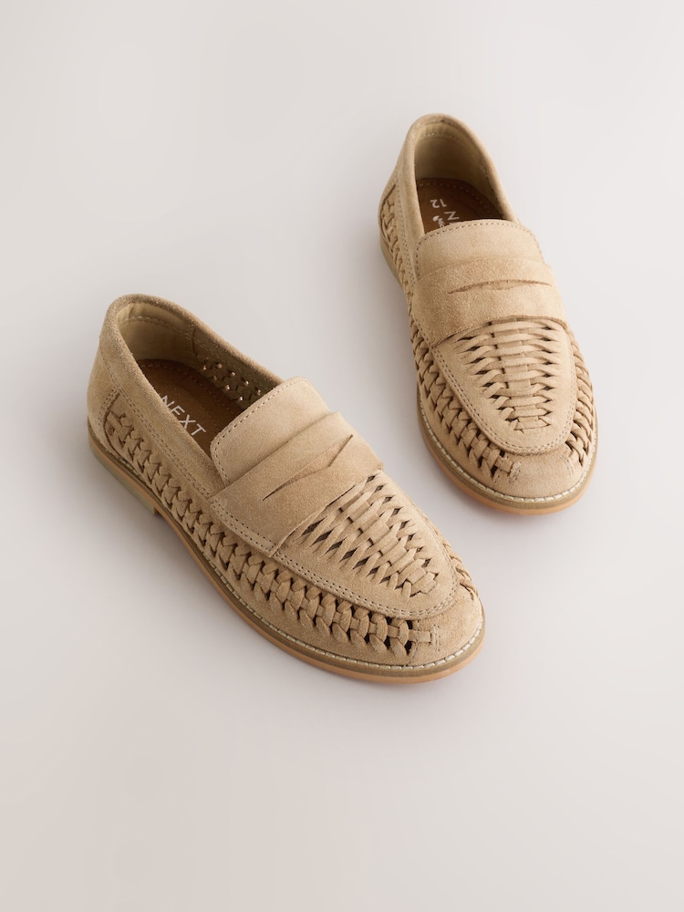 素色 - 麂皮織紋樂福鞋 - 圖片 1/5