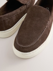 Chocolate Brown Suede Loafers - Image 5 of 5