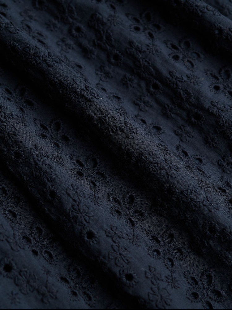 Superdry Navy Broderie Cami Mini Dress - Image 5 of 5