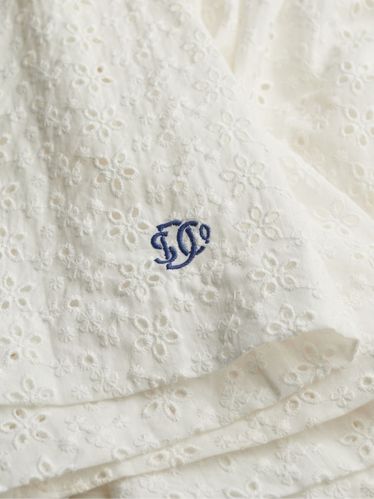 Superdry White Broderie Cami Mini Dress - Image 6 of 6