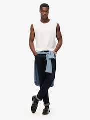 Superdry White Cotton Essential Logo Tank Top - Image 3 of 6