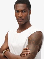 Superdry White Cotton Essential Logo Tank Top - Image 4 of 6