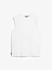 Superdry White Cotton Essential Logo Tank Top - Image 5 of 6