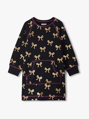 Hatley Gold Bows Sweatshirt Black Dress - Image 1 of 2