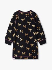 Hatley Gold Bows Sweatshirt Black Dress - Image 2 of 2