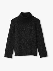 Hatley Black Glitter Turtleneck Jumper - Image 1 of 2