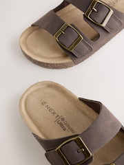 Chocolate Brown Corkbed Slider Sandals - Image 5 of 5