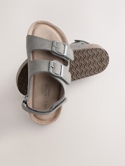 Gris - Sandales à double boucle avec semelle rembourrée - Image 3 de 6