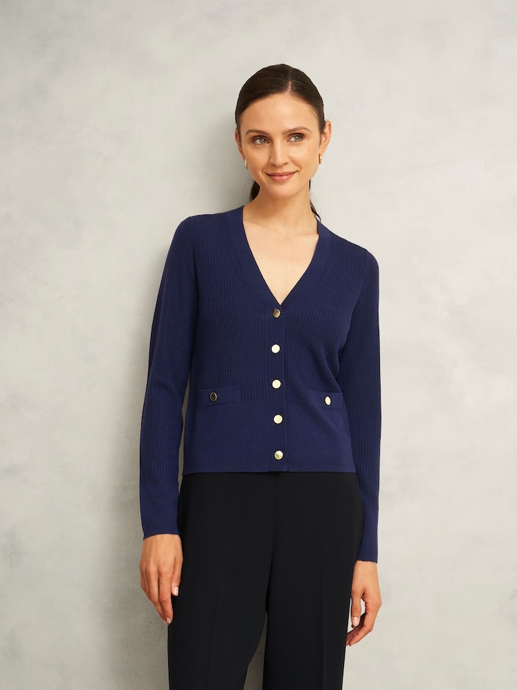 Hobbs Blue Yasmin Cardigan - Image 1 of 4 Hobbs Blue Yasmin Cardigan - Image 1 of 4