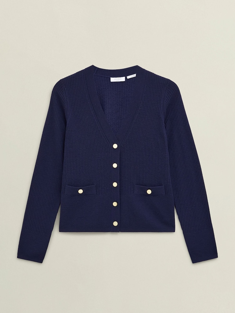 Hobbs Blue Yasmin Cardigan - Image 4 of 4 Hobbs Blue Yasmin Cardigan - Image 4 of 4