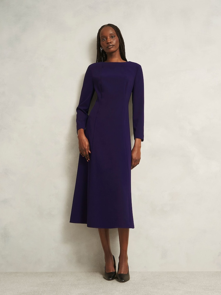 Hobbs Purple Petite Leonora Dress - Image 1 of 4