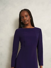 Hobbs Purple Petite Leonora Dress - Image 3 of 4