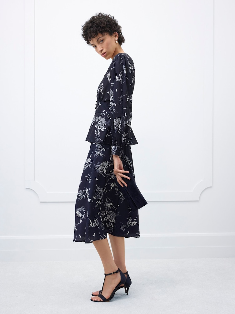 Hobbs Blue Brielle Skirt - Image 1 of 5 Hobbs Blue Brielle Skirt - Image 1 of 5