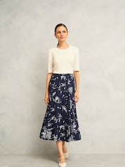 Hobbs Blue Brielle Skirt - Image 2 of 5