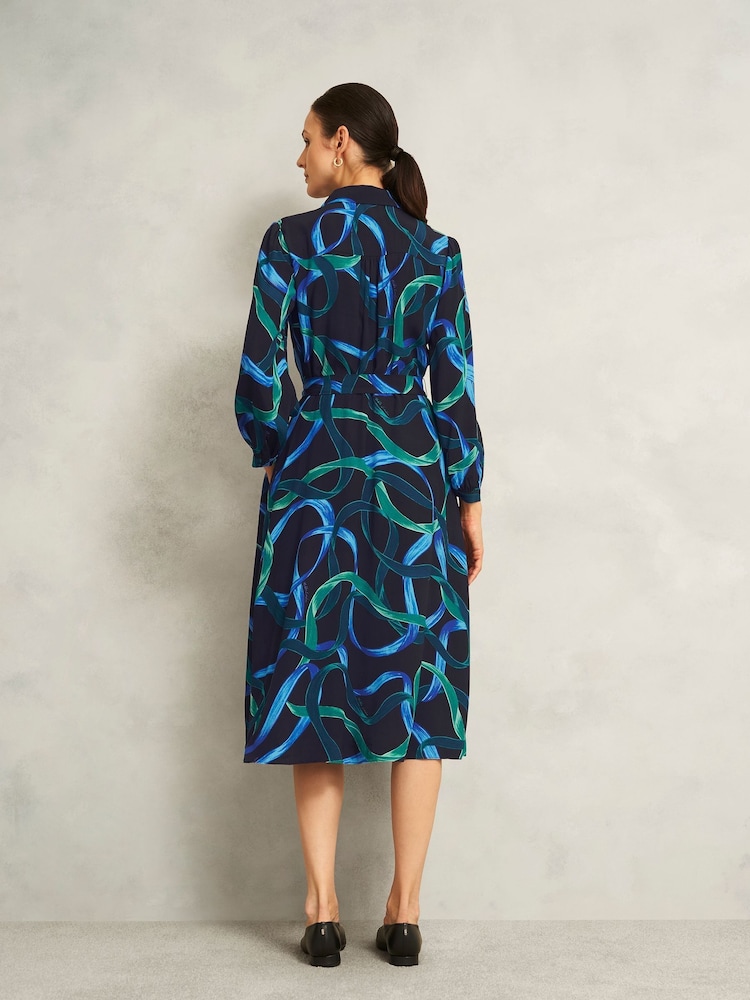 Hobbs Blue Petite Alis Dress - Image 2 of 4 Hobbs Blue Petite Alis Dress - Image 2 of 4