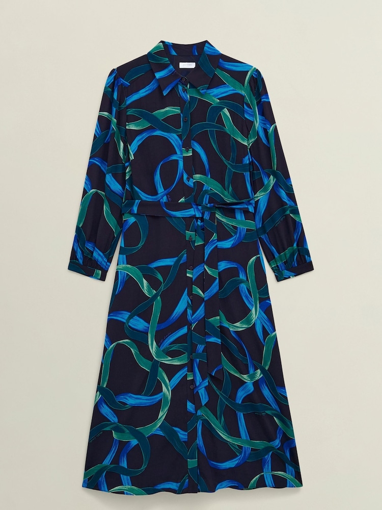 Hobbs Blue Petite Alis Dress - Image 4 of 4 Hobbs Blue Petite Alis Dress - Image 4 of 4