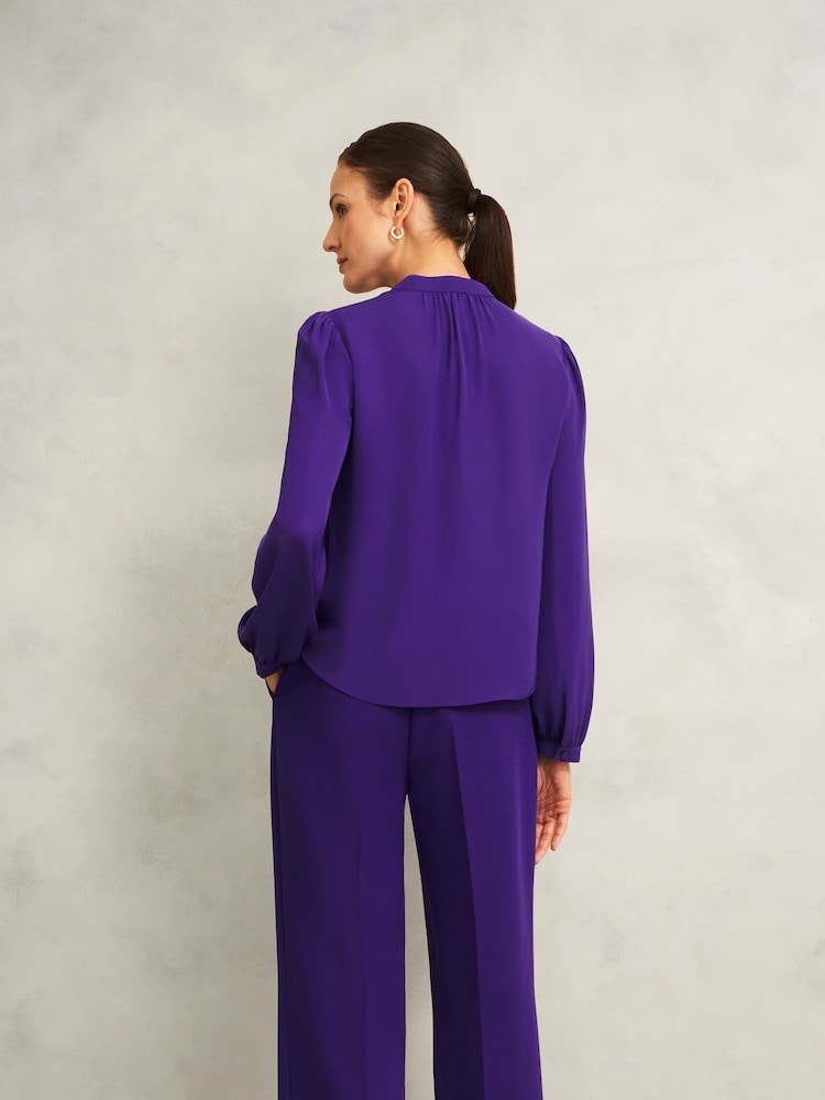 Hobbs Purple Peony Blouse - Image 2 of 4 Hobbs Purple Peony Blouse - Image 2 of 4