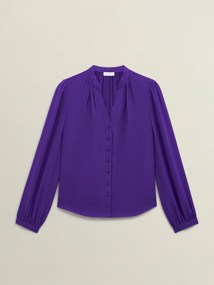 Hobbs Purple Peony Blouse - Image 4 of 4 Hobbs Purple Peony Blouse - Image 4 of 4