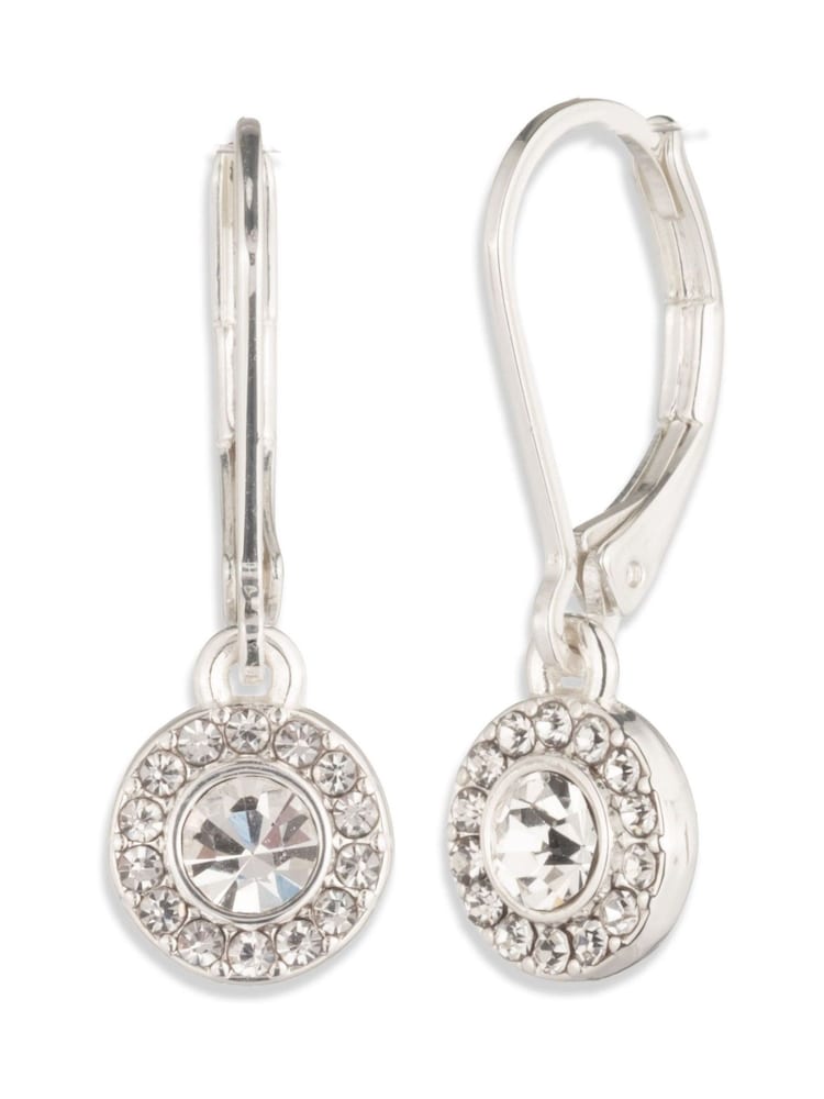 Lauren Ralph Lauren Silver Tone Crystal Pave Drop Earrings - Image 1 of 2 Lauren Ralph Lauren Silver Tone Crystal Pave Drop Earrings - Image 1 of 2