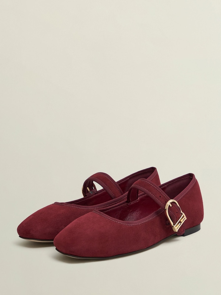 Hobbs Red Clara Mary Jane Shoes - Image 2 of 3