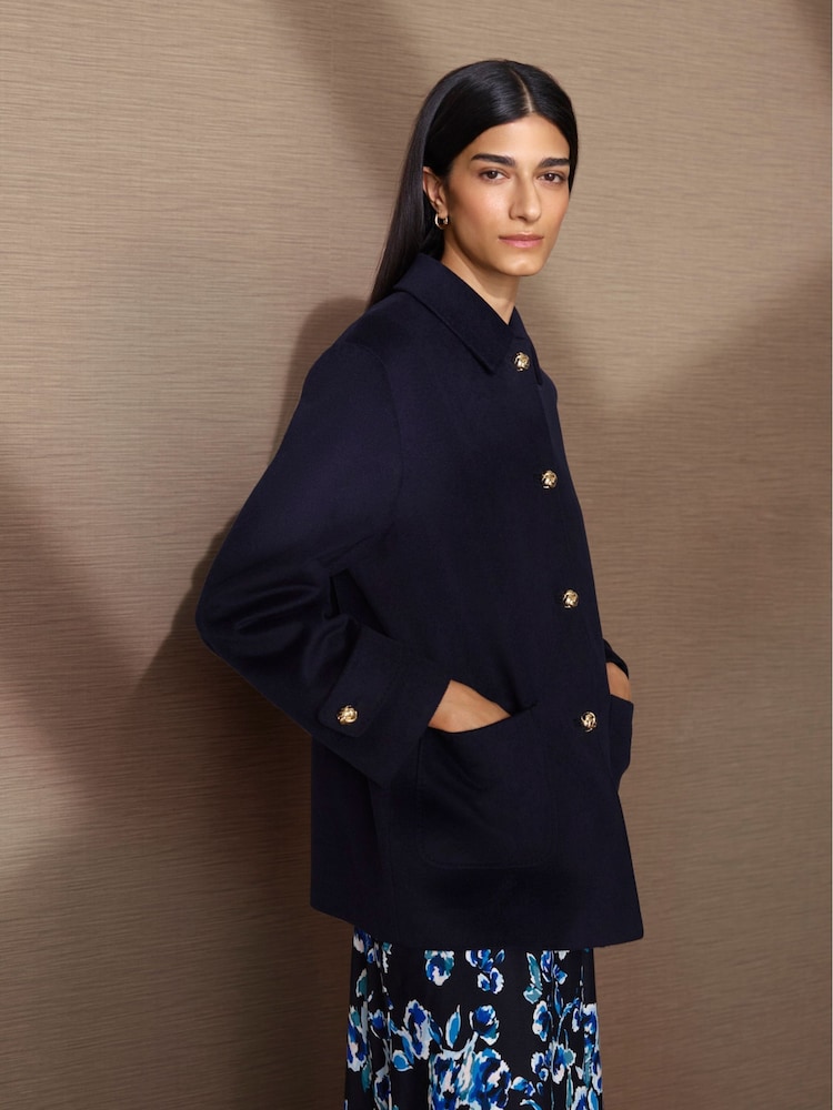Hobbs Blue Erin Coat - Image 1 of 2 Hobbs Blue Erin Coat - Image 1 of 2