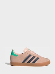 adidas Originals Light Pink Gazelle Junior Trainers - Image 3 of 9