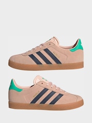 adidas Originals Light Pink Gazelle Junior Trainers - Image 7 of 9