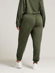 Yours Curve Green Sweat Top & Cuffed Joggers Set - Image 4 of 6