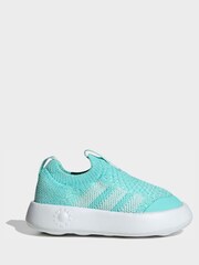 adidas Bright Teal Bubblecomfy Slip On Infant Trainers - Image 3 of 9