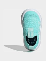 adidas Bright Teal Bubblecomfy Slip On Infant Trainers - Image 6 of 9