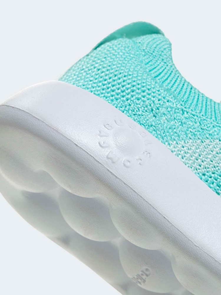 adidas Bright Teal Bubblecomfy Slip On Infant Trainers - Image 9 of 9