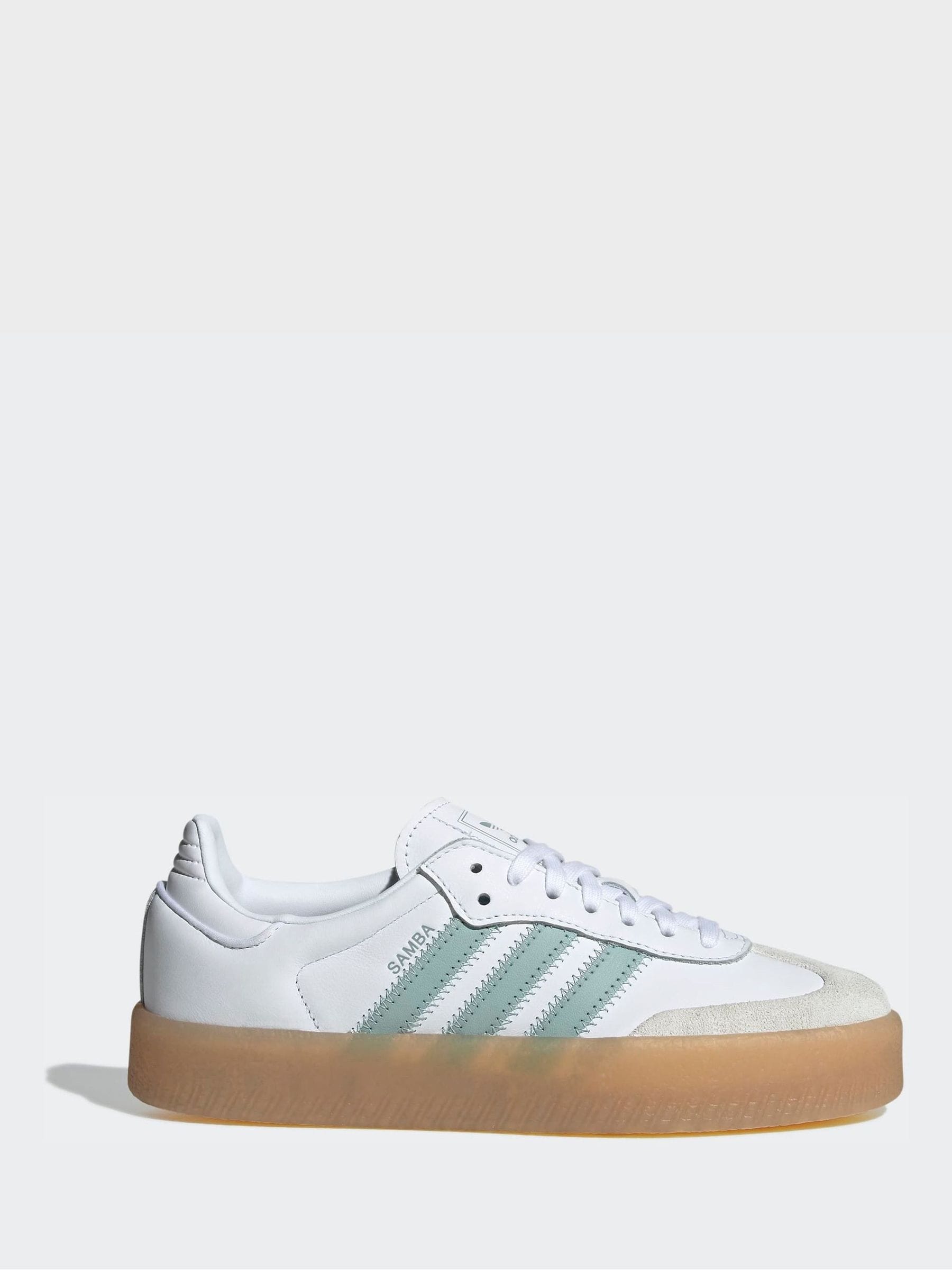 Buy adidas Originals White/Teal Samba Trainers from Next USA
