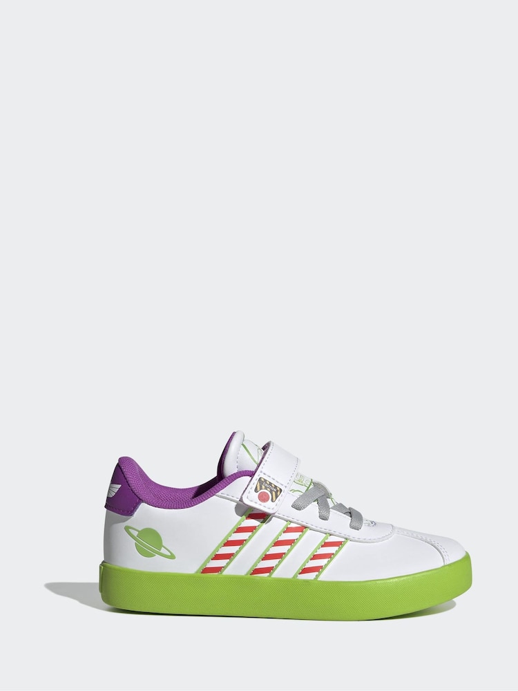 adidas White Pixar Toy Story Vl Court 3.0 Children Trainers - Image 1 of 10
