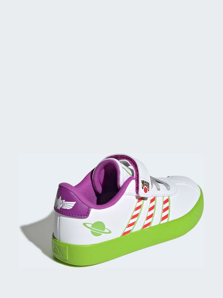 adidas White Pixar Toy Story Vl Court 3.0 Children Trainers - Image 10 of 10